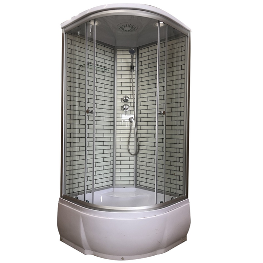 Душевая кабина Дана 32К 100x100x215 белый кирпич