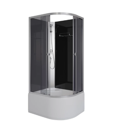 Душевая кабина Niagara Eco E100/80/40L/R/TN/BK 100х80х195 тонированное стекло без крыши