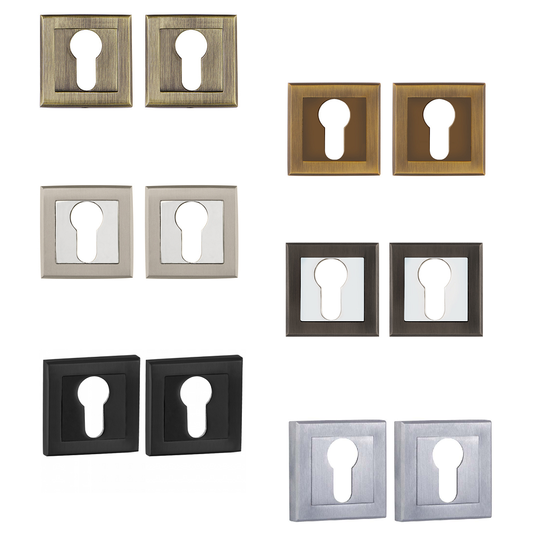 Накладка под цилиндр Punto ET.K.QL52 квадратная в цвет ручки