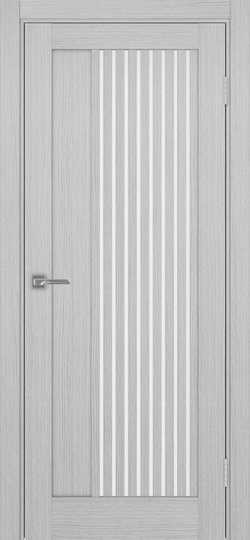 Межкомнатная дверь OPorte Турин 544.12 Дуб серый стекло мателюкс