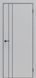 Межкомнатная дверь Portika Porta-58 4AB Nardo Grey алюминиевая черная кромка на 4 стороны молдинг алюминиевый черный 6 мм