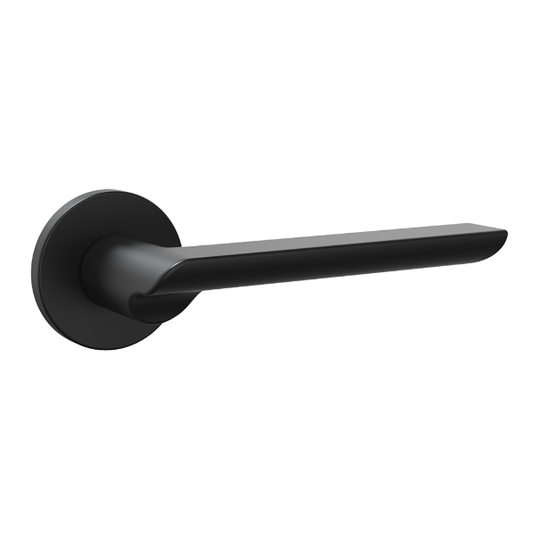 Дверная ручка на тонкой розетке Punto R.ARC.R52.STEP BL-24 черная