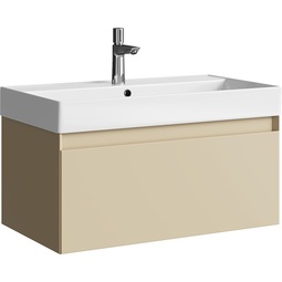 Тумба с раковиной Aqwella Geometria 80 морская дюна