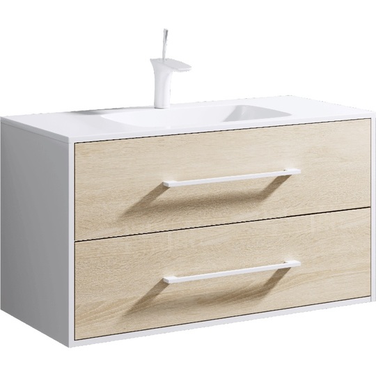 Тумба с раковиной Aqwella Майами 100 дуб сонома