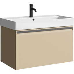 Тумба с раковиной Aqwella Pure 81 капучино светлый