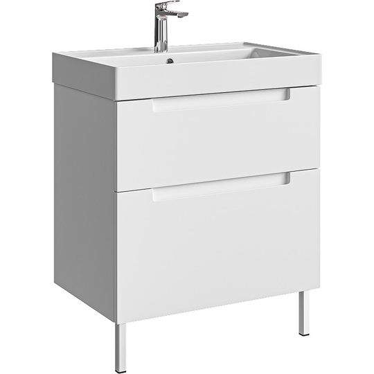 Тумба с раковиной Aqwella Ванкувер 70 белая напольная