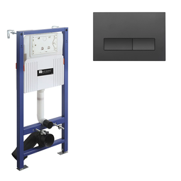 Инсталляция Veconi Frame V600 с кнопкой Flush V1 черный матовый