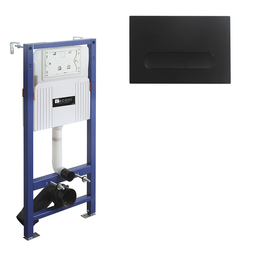 Инсталляция Veconi Frame V600 с кнопкой Flush V3 черный матовый